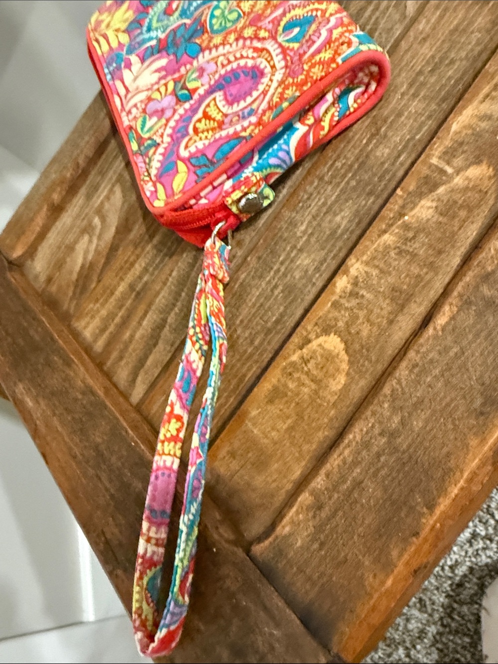 Vera Bradley Paisley in Paradise Accordion Zip Wristlet Wallet Pink Floral - Picture 6 of 10